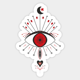 Black and red mystic eye Sticker